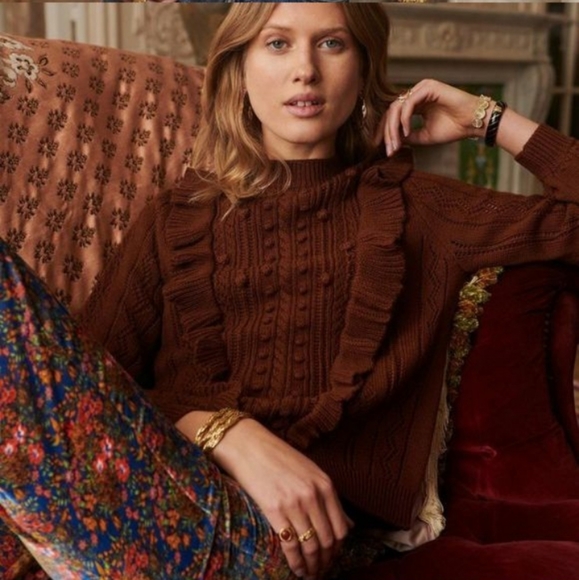 Sezane Sweaters - Sezane × Manoush Marva Wool Ruffle Jumper